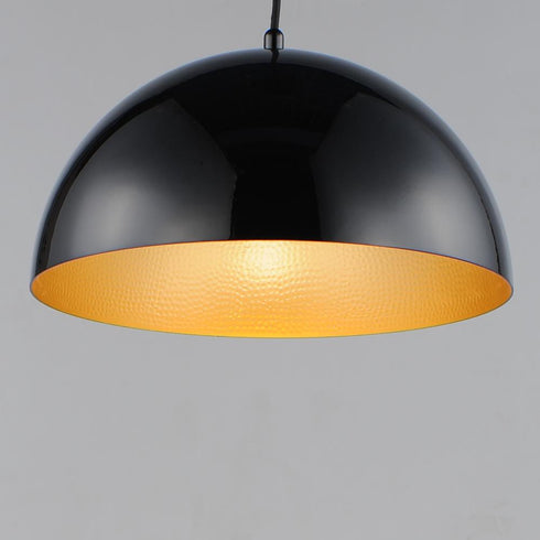 ET2 Hemisphere Single Pendant in Gloss Black / Gold Finish Model: E24902-GBGLD
