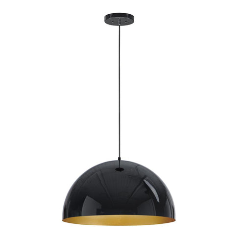 ET2 Hemisphere Single Pendant in Gloss Black / Gold Finish Model: E24904-GBGLD