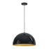 ET2 Hemisphere Single Pendant in Gloss Black / Gold Finish Model: E24904-GBGLD