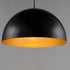 ET2 Hemisphere Single Pendant in Gloss Black / Gold Finish Model: E24904-GBGLD
