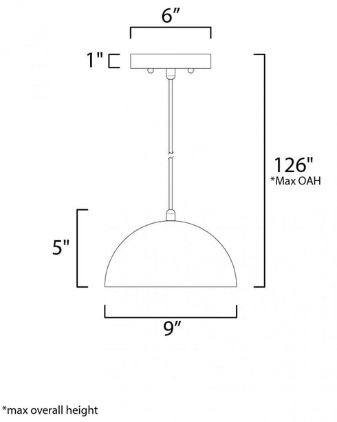 ET2 Hemisphere Single Pendant Model: E24900-GBAL