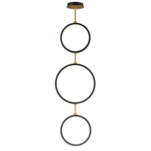 ET2 Hoopla Multi Light Pendant in Black / Gold Finish Model: E24321-BKGLD