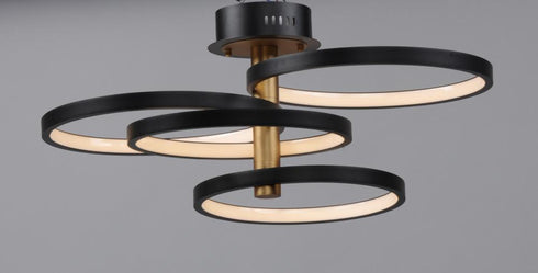 ET2 Hoopla Multi Light Pendant Model: E24324-BKGLD