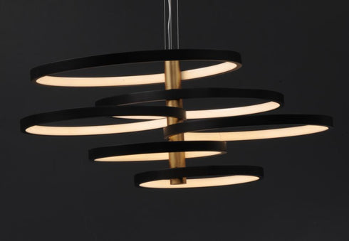 ET2 Hoopla Multi Light Pendant Model: E24327-BKGLD