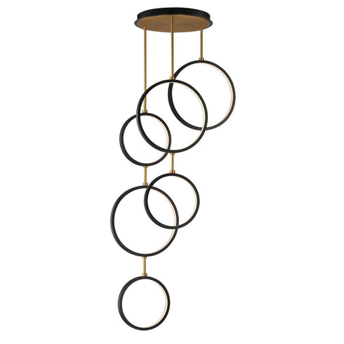 ET2 Hoopla Single Pendant in Black / Gold Finish Model: E24325-BKGLD