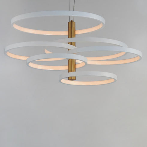 ET2 Hoopla Single Pendant in White/Gold Finish Model: E24327-WTGLD