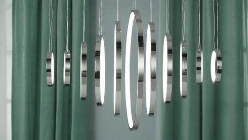 ET2 Hoops LED Linear Pendant Model: E22716-PC