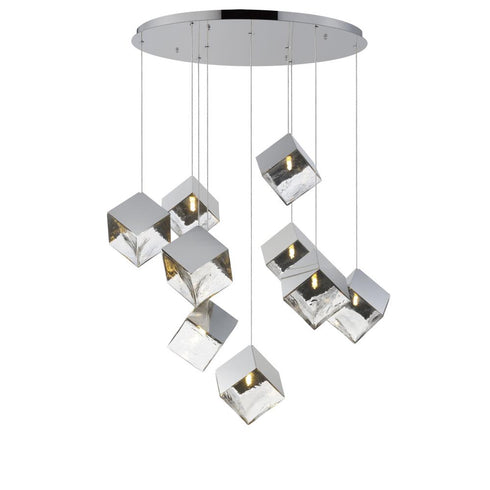 ET2 Ice Cube Multi Light Pendant in French Gold Finish Model: E24689-26FG