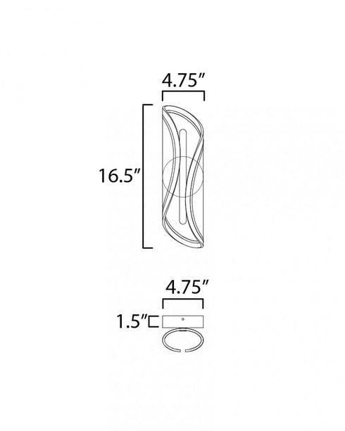 ET2 Manta - Bath Vanity Manta Bath Vanity Wall Sconce in Polished Chrome Finish Model: E24711-144PC