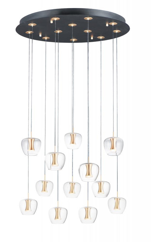 ET2 Newton Multi Light Pendant Model: E24167-18BKGLD