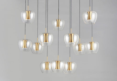 ET2 Newton Multi Light Pendant Model: E24167-18BKGLD