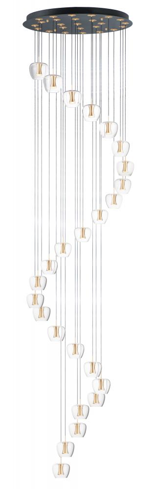 ET2 Newton Multi Light Pendant Model: E24169-18BKGLD