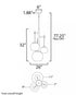 ET2 Nucleus Multi Light Pendant Model: E25156-BKNAB
