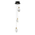 ET2 Pebble Multi Light Pendant in Black / Polished Gold Finish Model: E11073-122BKPG
