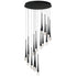 ET2 Pierce Multi Light Pendant in Black Finish Model: E24230-122BK