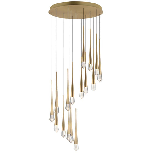 ET2 Pierce Multi Light Pendant in Black Finish Model: E24230-122BK