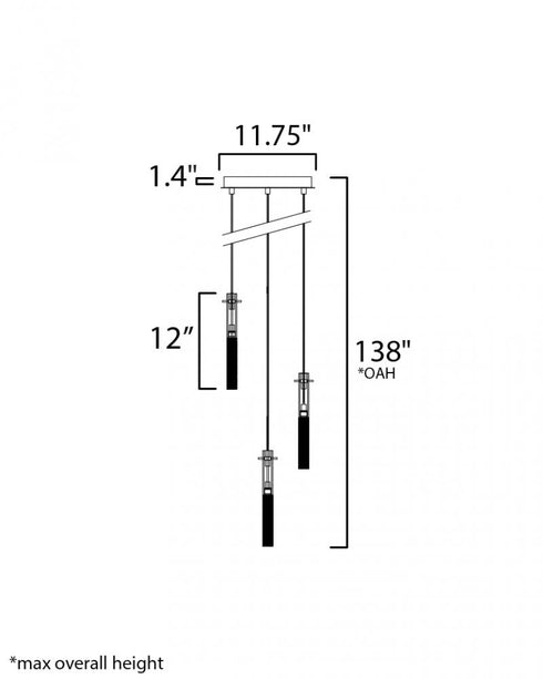 ET2 Pipette Multi Light Pendant Model: E31093-93PC