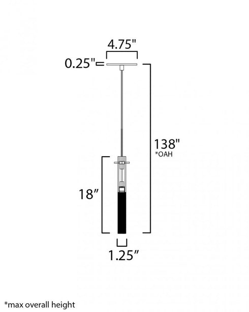 ET2 Pipette Single Pendant Model: E31092-93PC