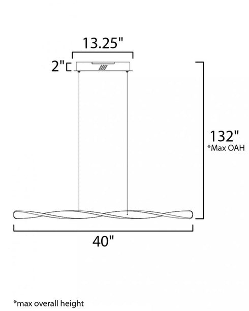 ET2 Pirouette Linear Pendant Model: E24155-BK