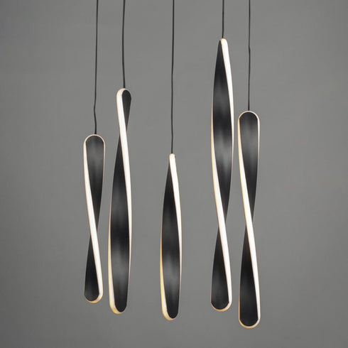 ET2 Pirouette Multi Light Pendant Model: E24154-BK