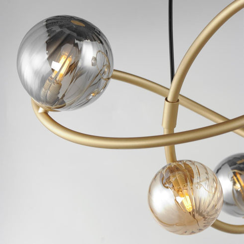 ET2 Planetary Chandelier in Gold Finish Model: E24185-148GLD