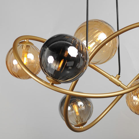 ET2 Planetary Chandelier in Gold Finish Model: E24188-148GLD