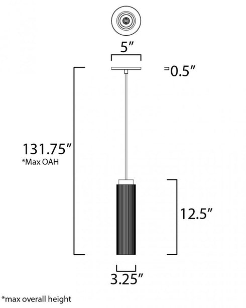ET2 Pleat Single Pendant Model: E25038-WTBK