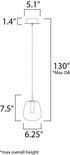 ET2 Puffs Single Pendant Model: E21121-11WT