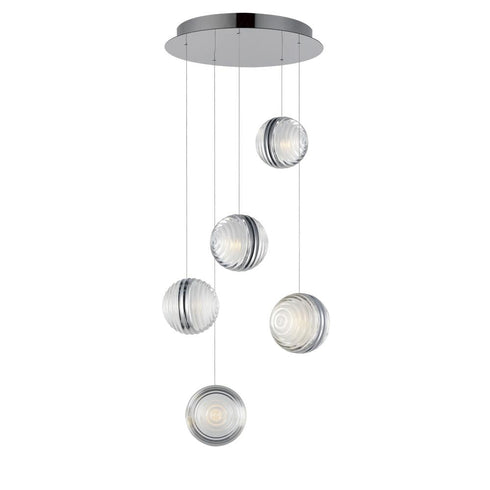ET2 Pulse Multi Light Pendant in Polished Chrome Finish Model: E24695-75PC