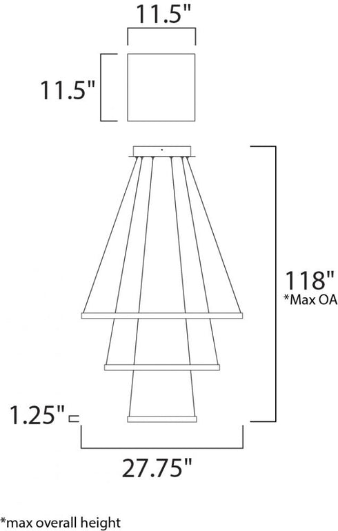 ET2 Quad Single Pendant Model: E22407-BZ