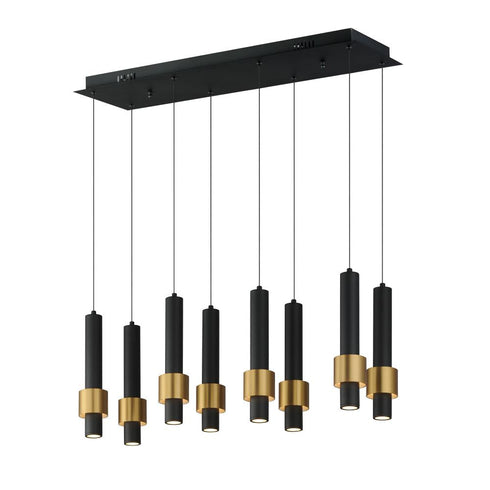 ET2 Reveal Linear Pendant in Black / Gold Finish Model: E24758-BKGLD