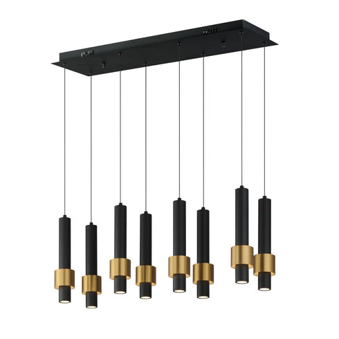 ET2 Reveal Linear Pendant in Black / Gold Finish Model: E24758-BKGLD