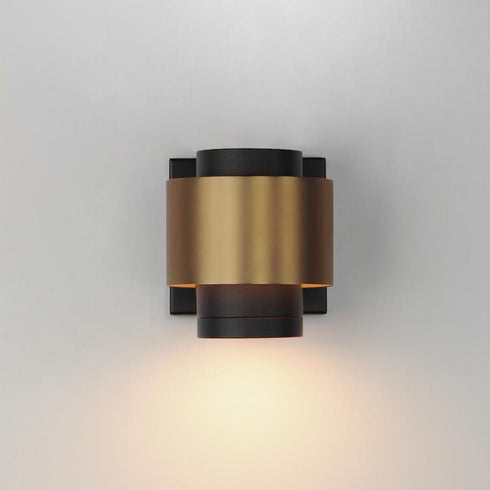ET2 Reveal Outdoor Outdoor Wall Mount in Black / Gold Finish Model: E34752-BKGLD