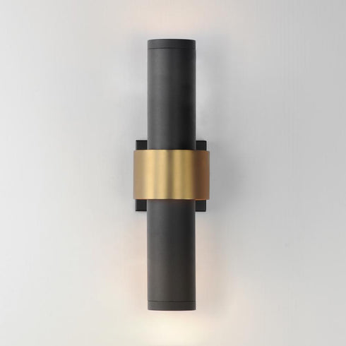 ET2 Reveal Outdoor Outdoor Wall Mount in Black / Gold Finish Model: E34756-BKGLD