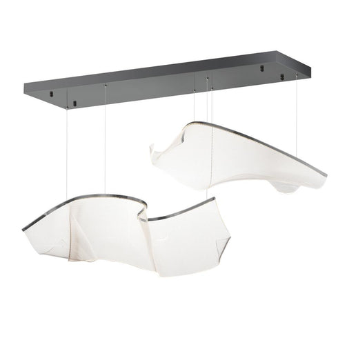 ET2 Rinkle Multi Light Pendant in Brushed Gunmetal Finish Model: E24882-133BGM