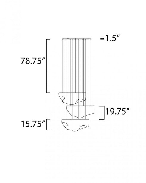 ET2 Rinkle Multi Light Pendant Model: E24873-133PC