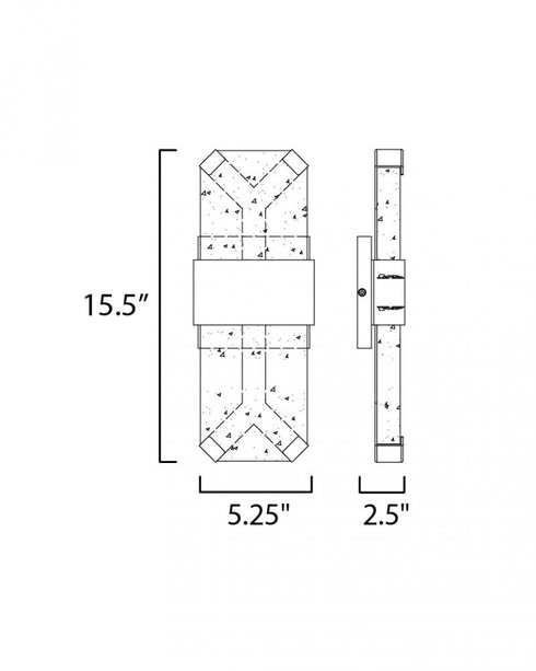 ET2 Rune Outdoor Wall Mount Model: E30134-24BK