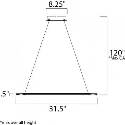 ET2 Saturn II LED Entry Foyer Pendant Model: E22654-11MS