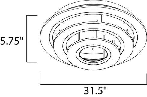 ET2 Saturn II LED Flush Mount Model: E22667-11MS