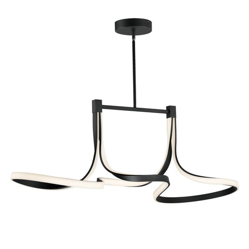 ET2 Serpentine Linear Pendant in Black Finish Model: E30668-BK