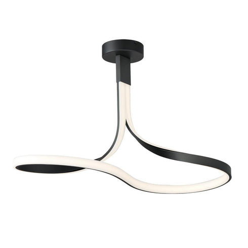 ET2 Serpentine Semi Flush Mount in Black Finish Model: E30660-BK