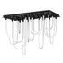ET2 Solar Powered Soleil Flush Mount Chandelier in Black Finish Model: E24989-BK