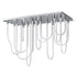 ET2 Solar Powered Soleil Flush Mount Chandelier in Black Finish Model: E24989-BK