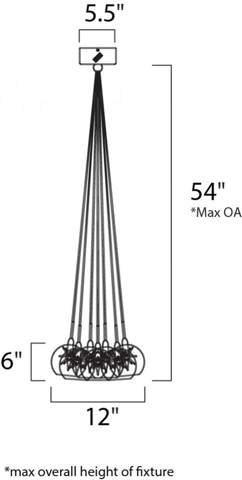 ET2 Starburst Multi Light Pendant Model: E20114-24