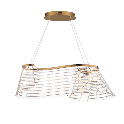 ET2 Tartan Linear Pendant in Brushed Champagne Finish Model: E24814-82BCN