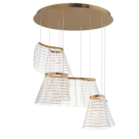 ET2 Tartan Multi Light Pendant in Brushed Champagne Finish Model: E24816-82BCN