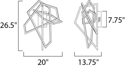 ET2 Trapezoid Wall Sconce Model: E22674-PC