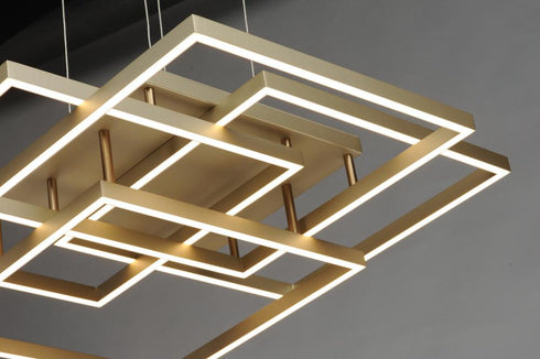 ET2 Traverse LED Entry Foyer Pendant in Champagne Finish Model: E21515-CHP