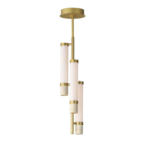 ET2 Travertine Multi Light Pendant in Travertine / Gold Finish Model: E11053-01TVGLD