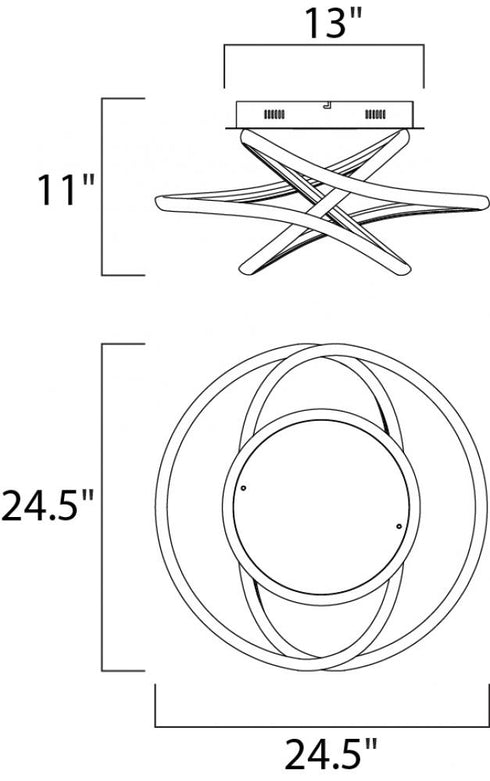 ET2 Twisted Flush Mount Model: E30640-MW